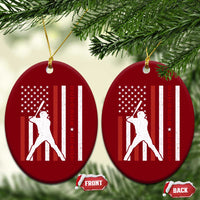 October Ready Ceramic Ornament Cool Distressed Philadelphia Baseball Fan US Flag - Wonder Print Shop