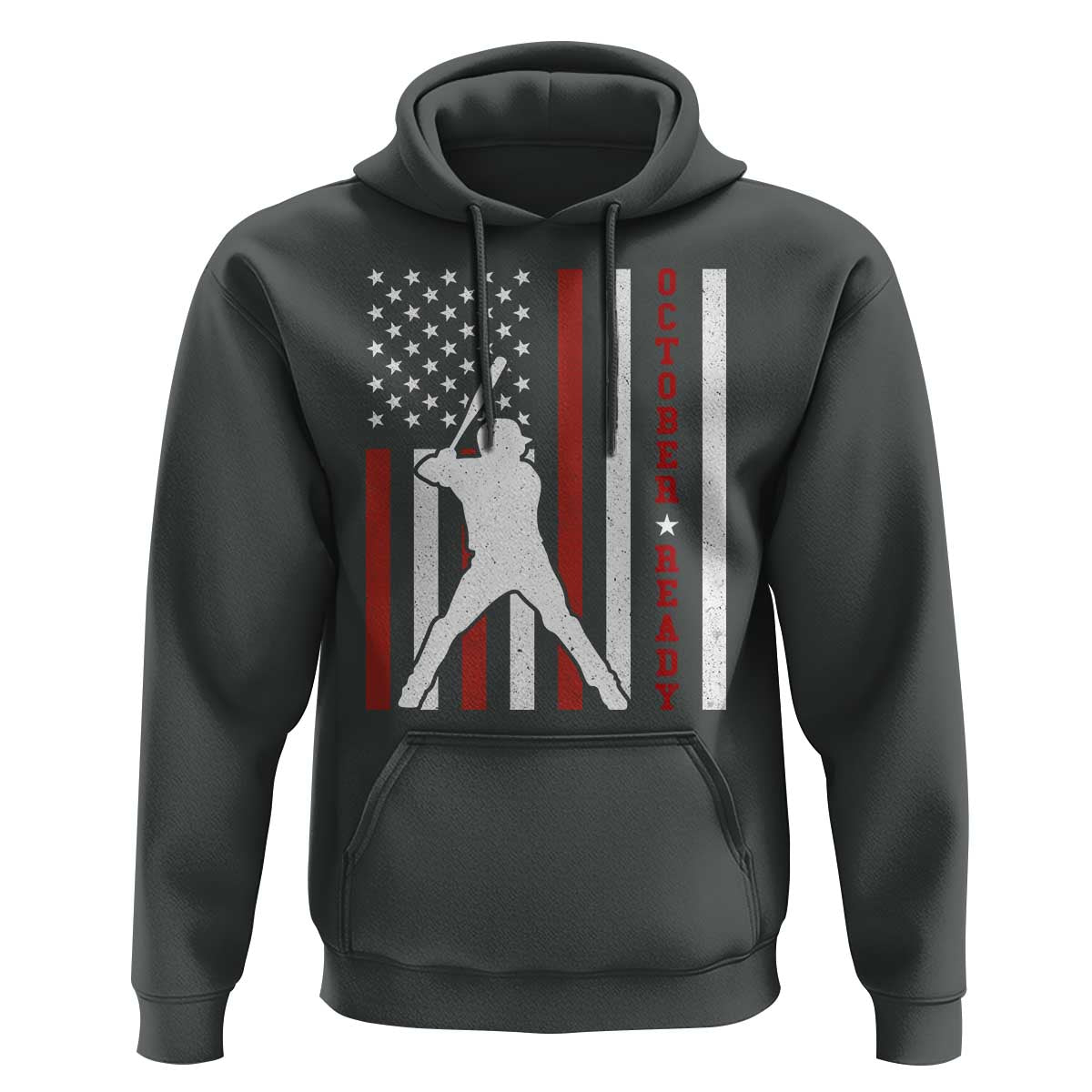 October Ready Hoodie Cool Distressed Philadelphia Baseball Fan US Flag - Wonder Print Shop