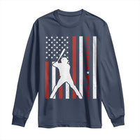 October Ready Long Sleeve Shirt Cool Distressed Philadelphia Baseball Fan US Flag - Wonder Print Shop