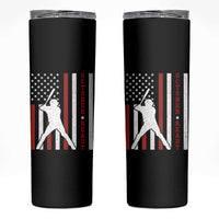 October Ready Skinny Tumbler Cool Distressed Philadelphia Baseball Fan US Flag - Wonder Print Shop