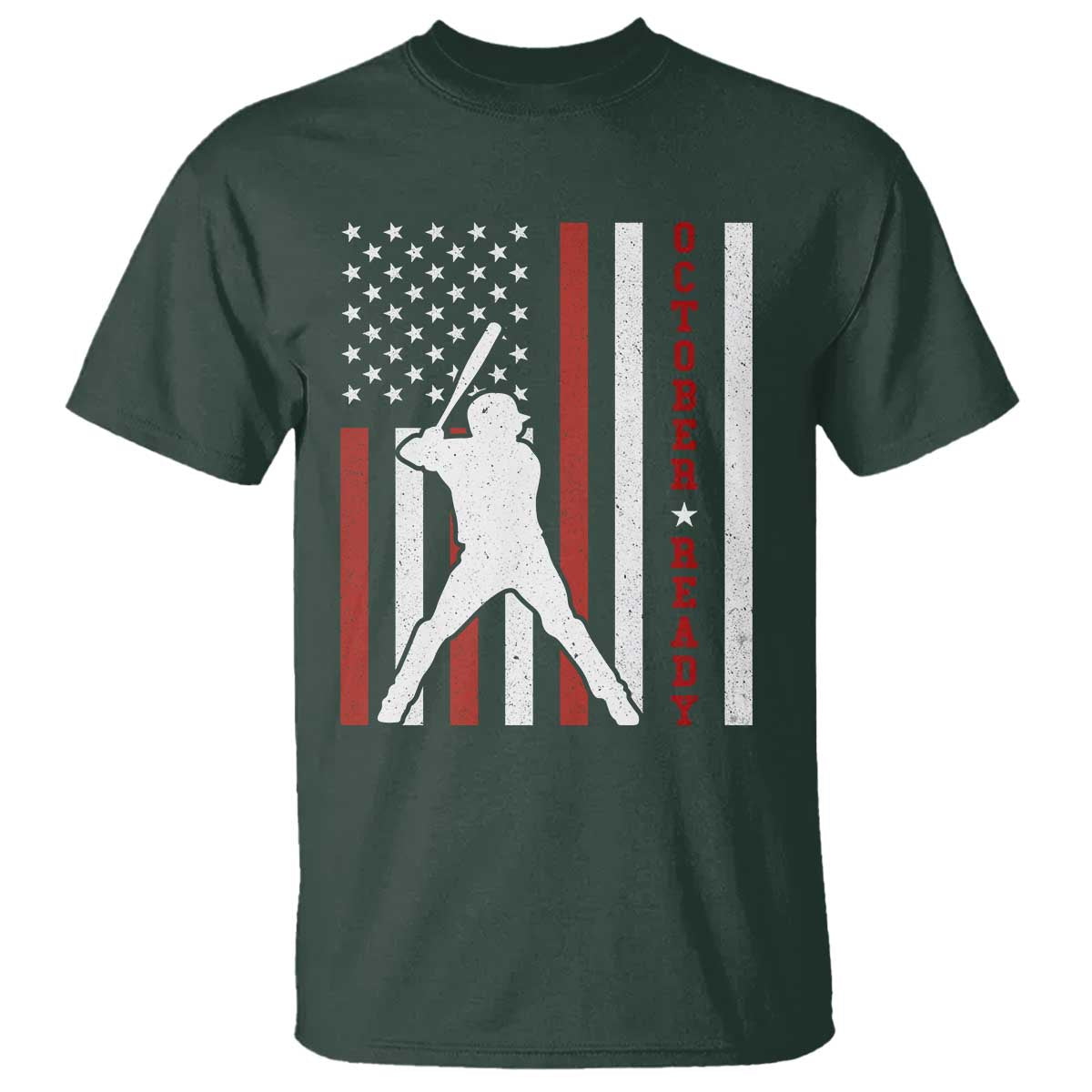 October Ready T Shirt Cool Distressed Philadelphia Baseball Fan US Flag - Wonder Print Shop