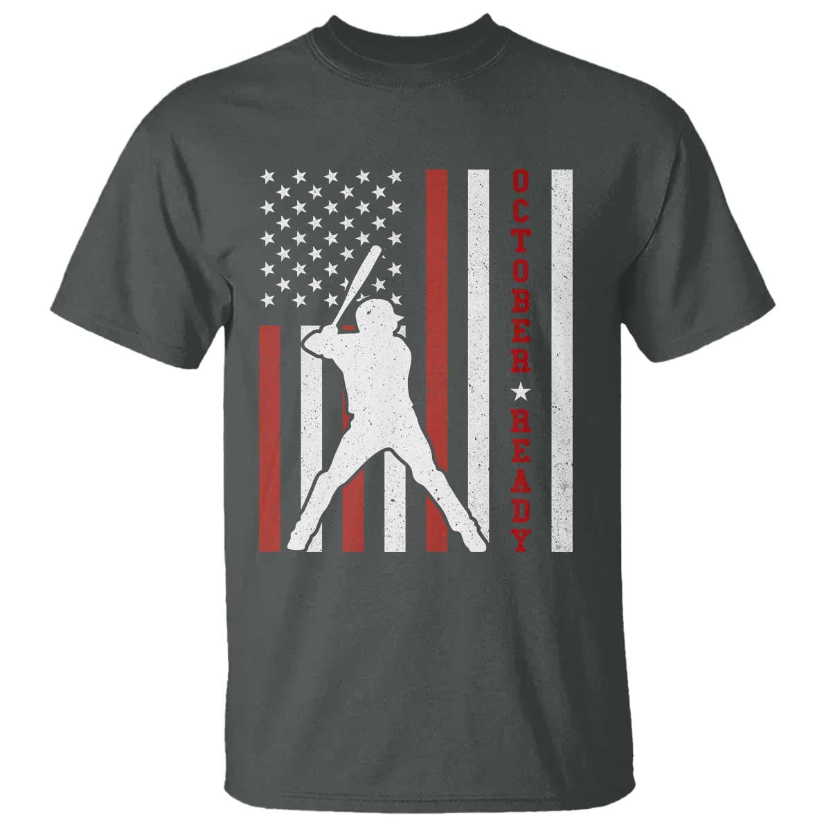 October Ready T Shirt Cool Distressed Philadelphia Baseball Fan US Flag - Wonder Print Shop