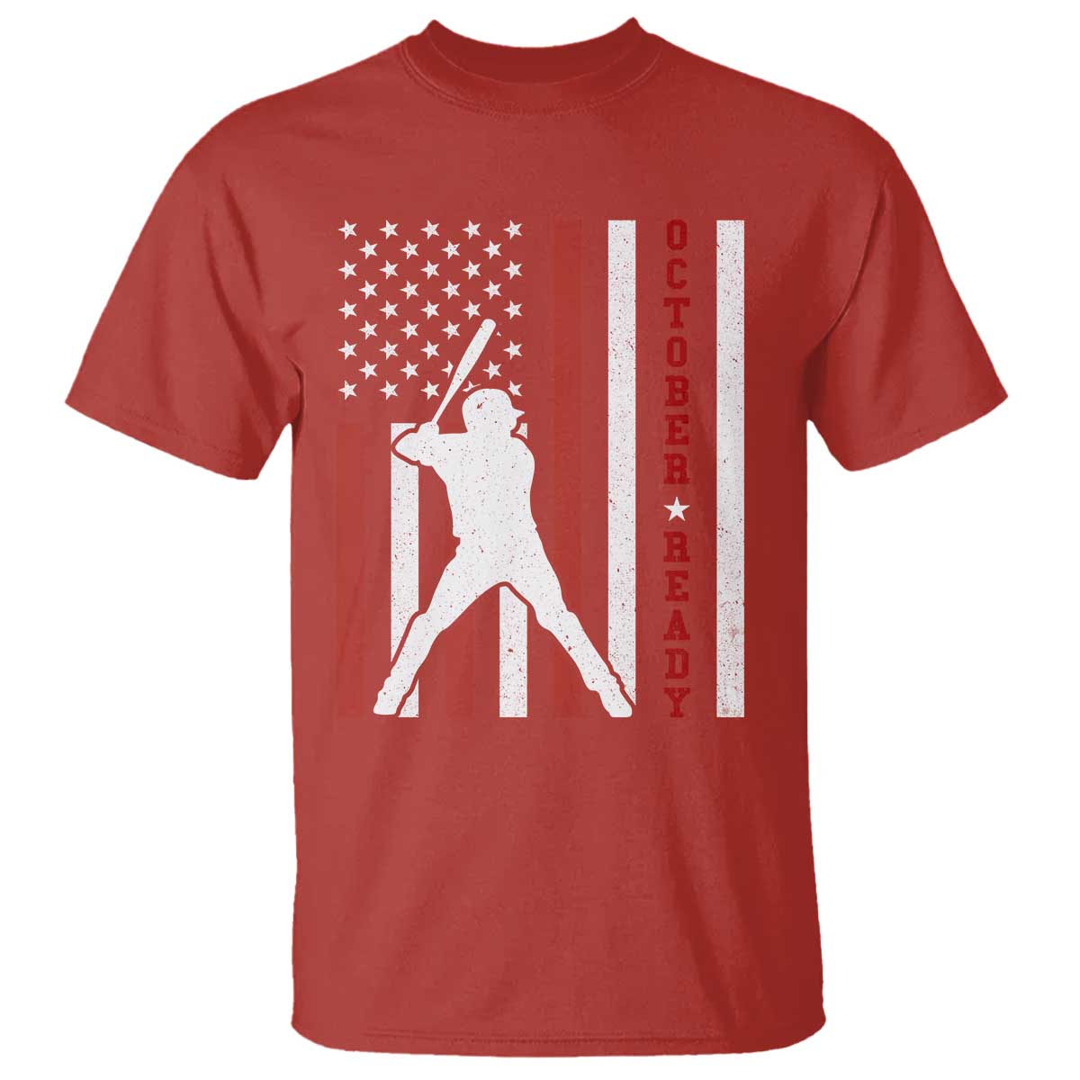 October Ready T Shirt Cool Distressed Philadelphia Baseball Fan US Flag - Wonder Print Shop