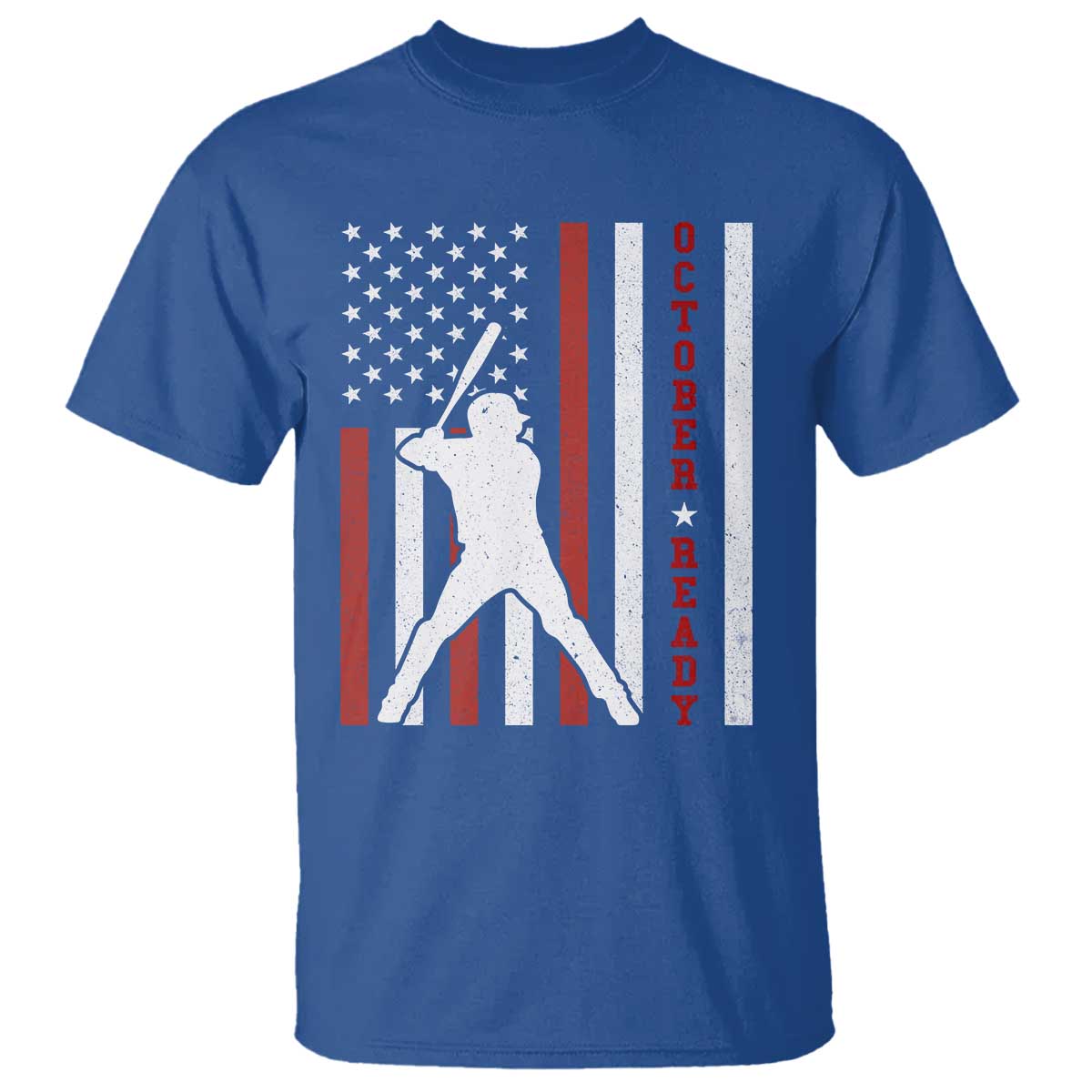 October Ready T Shirt Cool Distressed Philadelphia Baseball Fan US Flag - Wonder Print Shop