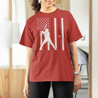 October Ready T Shirt For Women Cool Distressed Philadelphia Baseball Fan US Flag - Wonder Print Shop