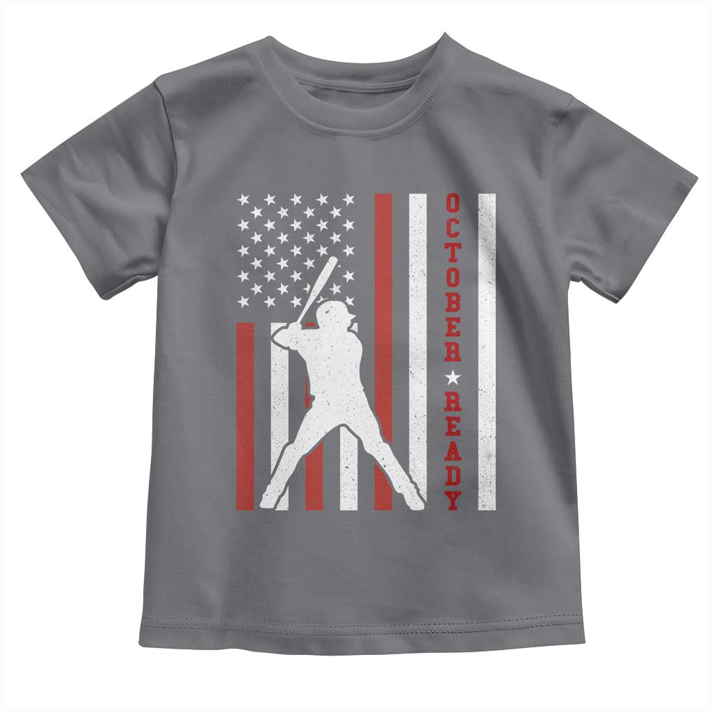 October Ready Toddler T Shirt Cool Distressed Philadelphia Baseball Fan US Flag - Wonder Print Shop