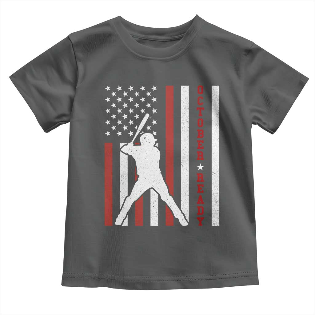 October Ready Toddler T Shirt Cool Distressed Philadelphia Baseball Fan US Flag - Wonder Print Shop