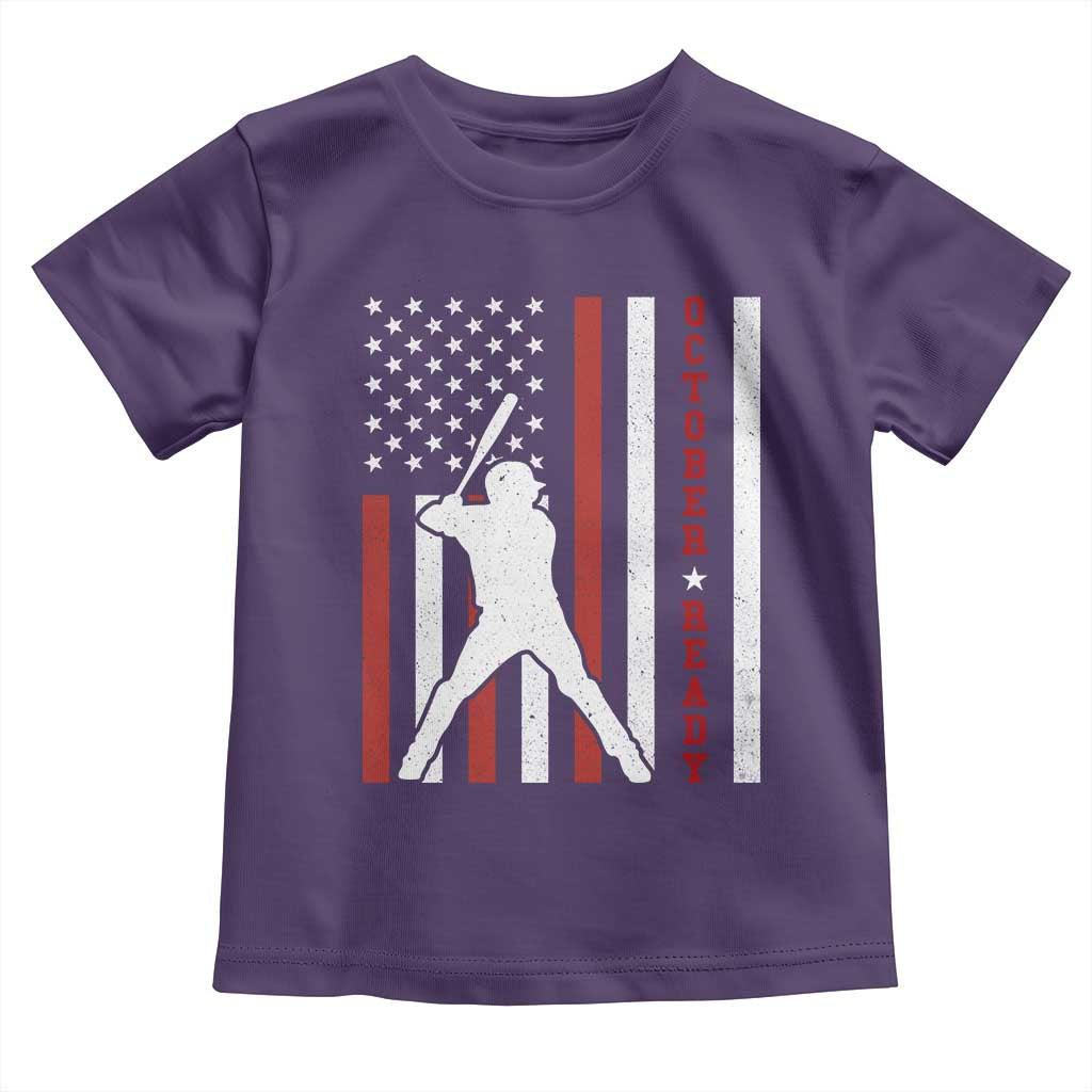 October Ready Toddler T Shirt Cool Distressed Philadelphia Baseball Fan US Flag - Wonder Print Shop