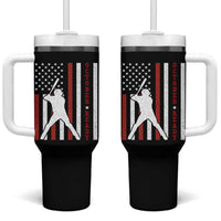 October Ready Tumbler With Handle Cool Distressed Philadelphia Baseball Fan US Flag - Wonder Print Shop