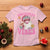 Retro Christmas Santa T Shirt Pink Xmas Vibes Groovy Santa Claus Womens Kids Girls Gifts - Wonder Print Shop