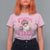 Retro Christmas Santa T Shirt For Women Pink Xmas Vibes Groovy Santa Claus Womens Kids Girls Gifts - Wonder Print Shop