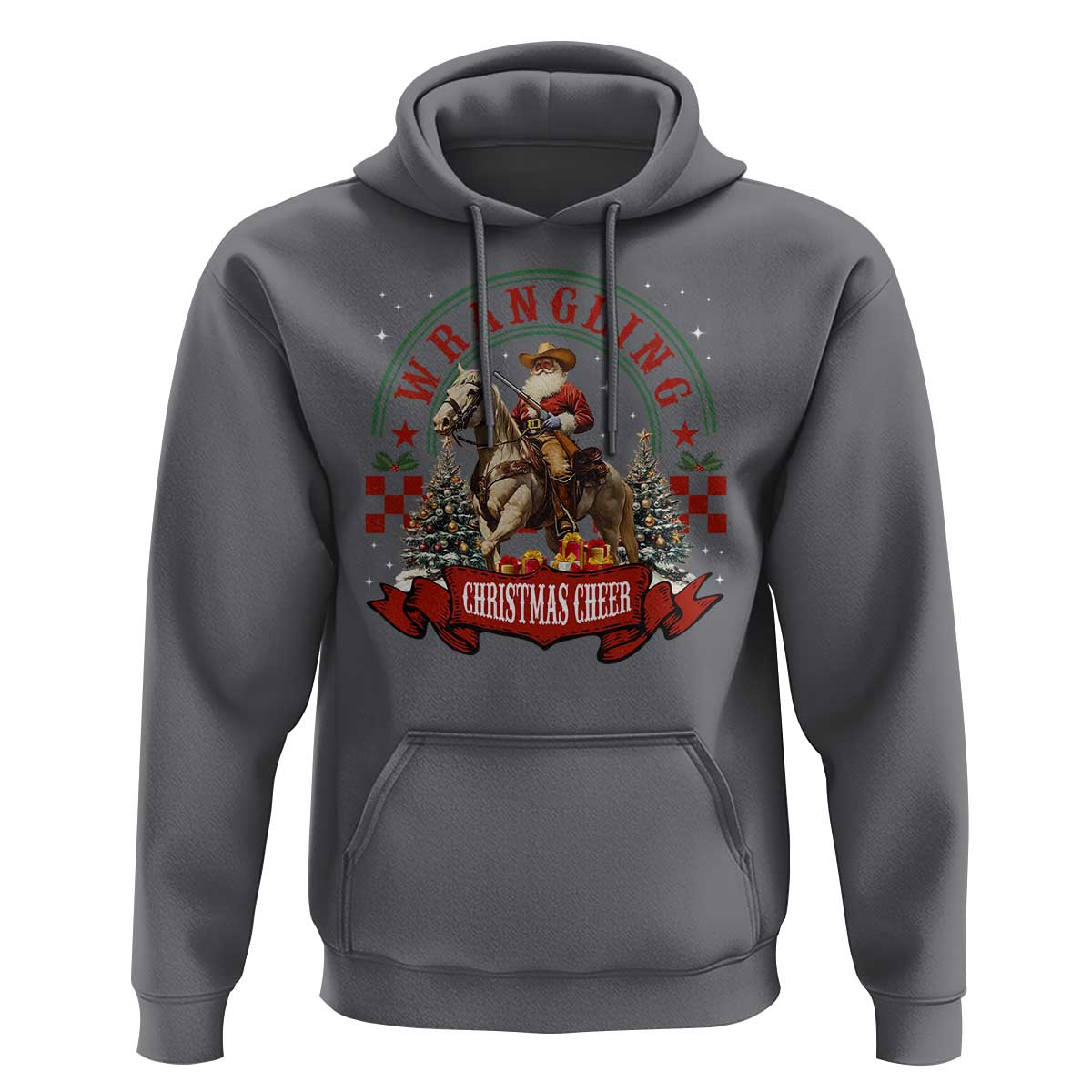 Western Christmas Hoodie Howdy Country Christmas Horse Xmas Cheer
