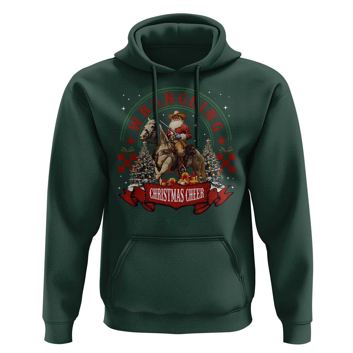 Western Christmas Hoodie Howdy Country Christmas Horse Xmas Cheer