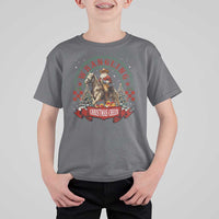 Western Christmas T Shirt For Kid Howdy Country Christmas Horse Xmas Cheer - Wonder Print Shop
