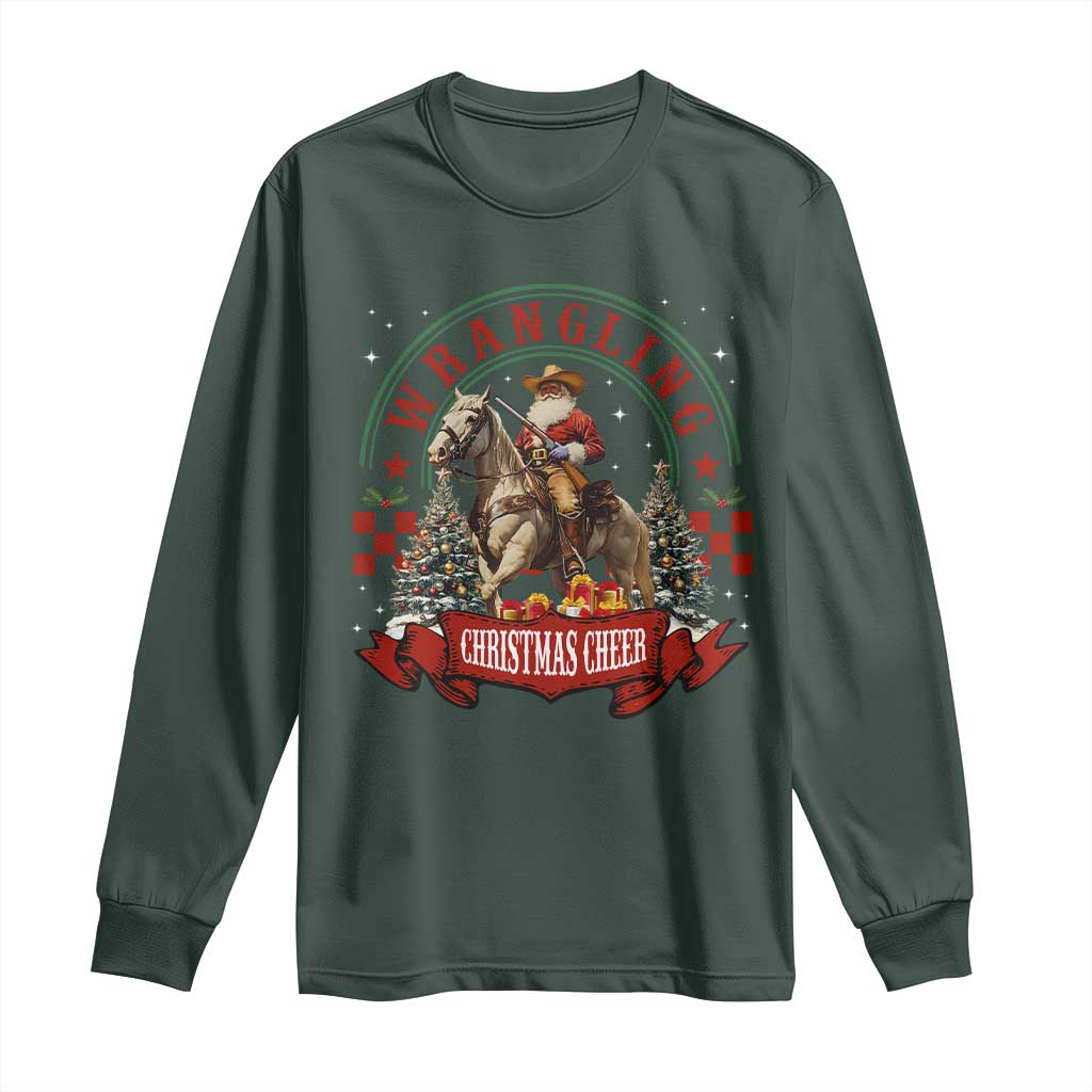Western Christmas Long Sleeve Shirt Howdy Country Christmas Horse Xmas Cheer