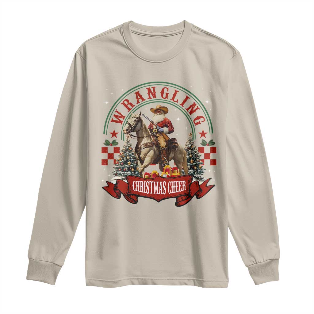 Western Christmas Long Sleeve Shirt Howdy Country Christmas Horse Xmas Cheer