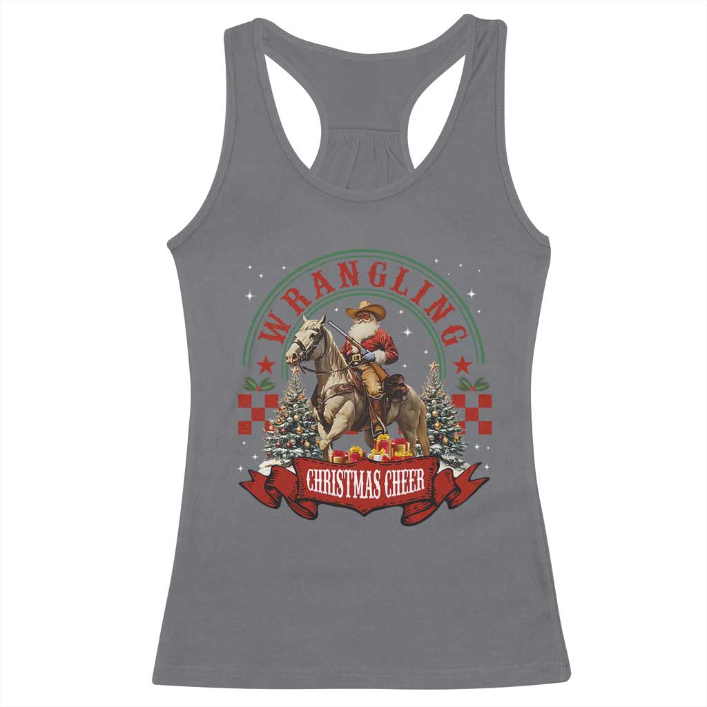 Western Christmas Racerback Tank Top Howdy Country Christmas Horse Xmas Cheer