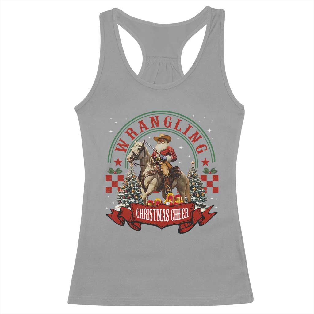Western Christmas Racerback Tank Top Howdy Country Christmas Horse Xmas Cheer
