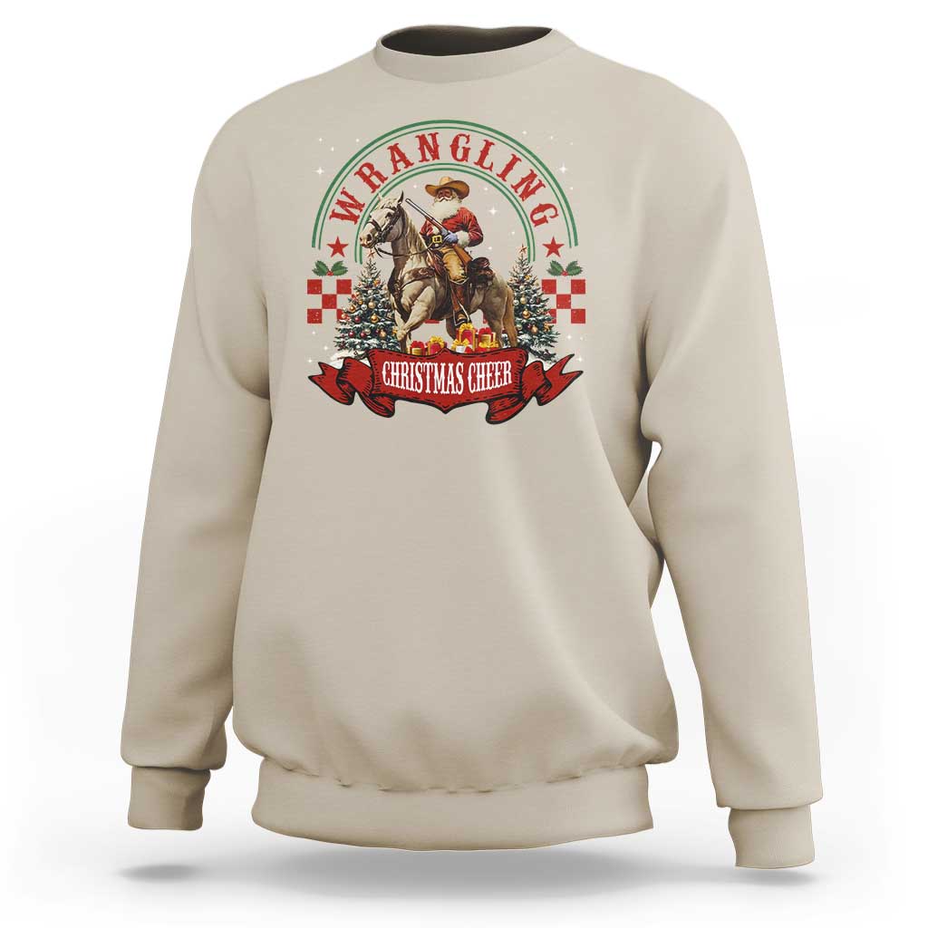 Western Christmas Sweatshirt Howdy Country Christmas Horse Xmas Cheer - Wonder Print Shop