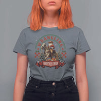 Western Christmas T Shirt For Women Howdy Country Christmas Horse Xmas Cheer - Wonder Print Shop