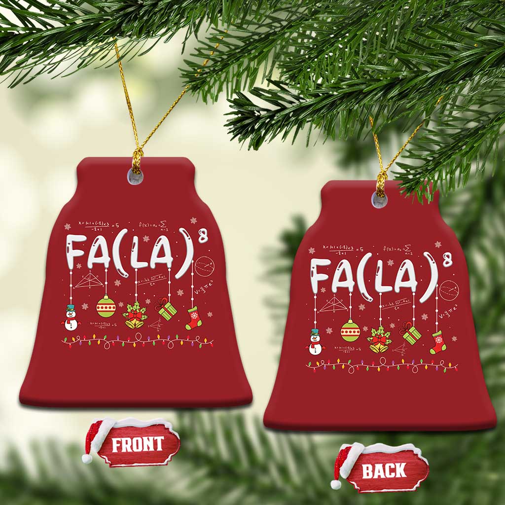 Funny Christmas Ornament FA (LA)8 Funny Xmas Santa Fa La Math Teacher Student - Wonder Print Shop