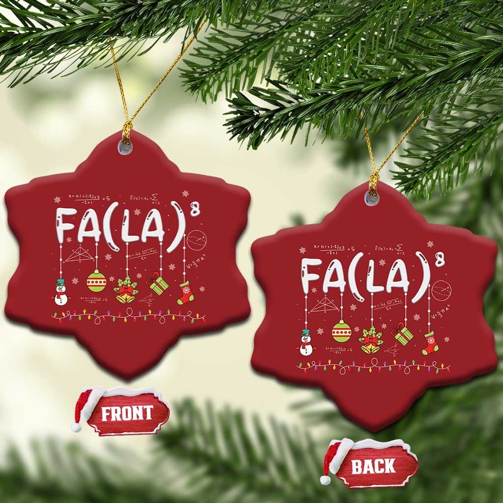Funny Christmas Ornament FA (LA)8 Funny Xmas Santa Fa La Math Teacher Student - Wonder Print Shop