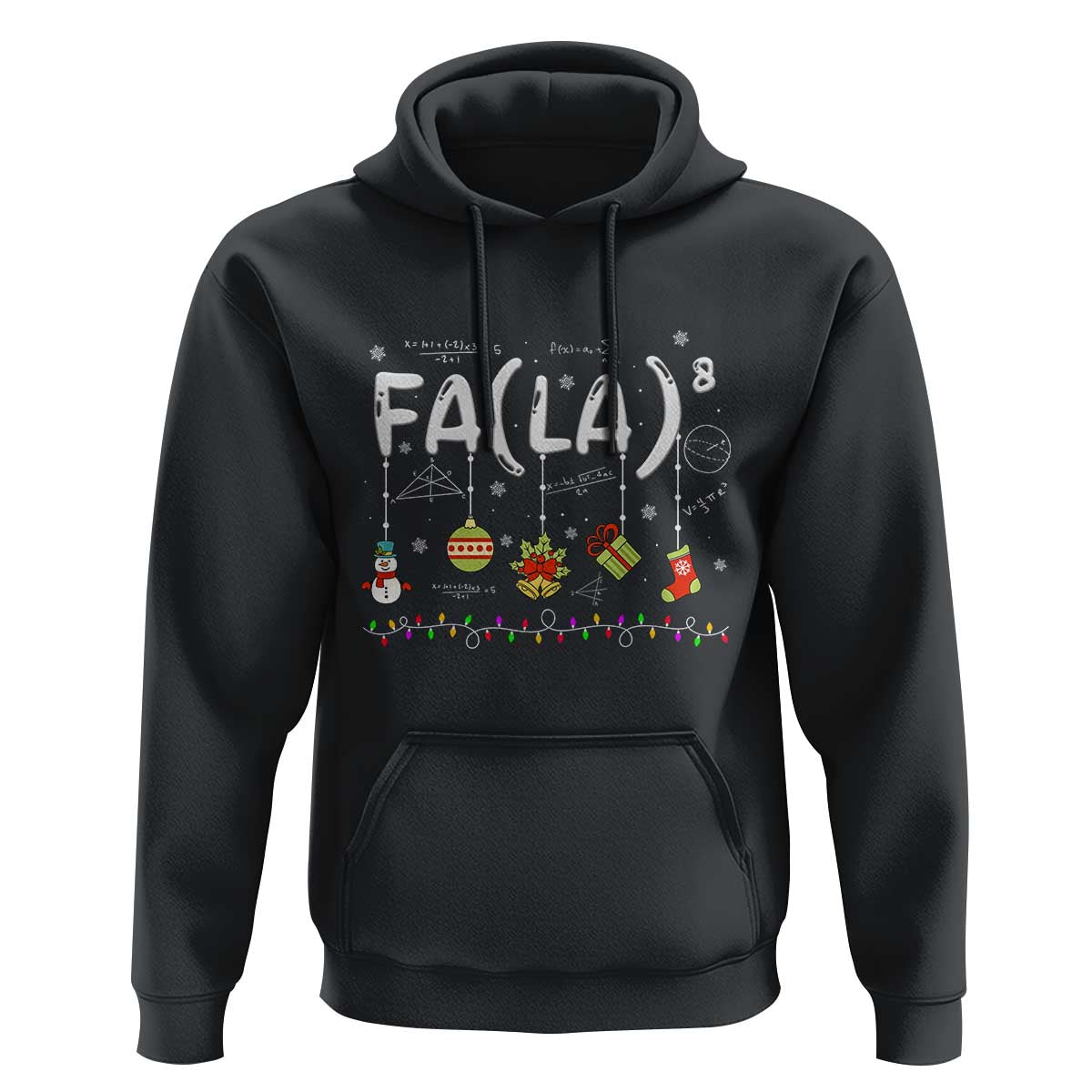 Funny Christmas Hoodie FA (LA)8 Funny Xmas Santa Fa La Math Teacher Student