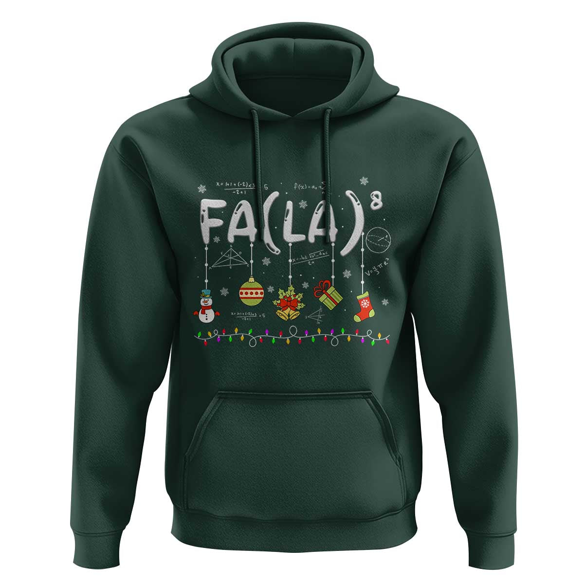 Funny Christmas Hoodie FA (LA)8 Funny Xmas Santa Fa La Math Teacher Student