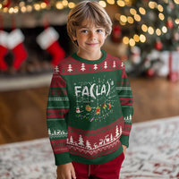 Funny Ugly Christmas Sweater FA (LA)8 Funny Xmas Santa Fa La Math Teacher Student - Wonder Print Shop