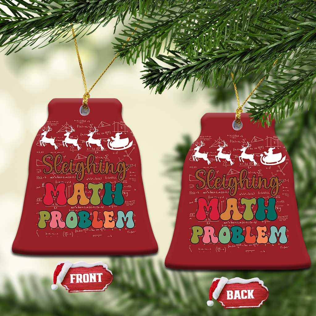 Math Teacher Christmas Ornament Sleighing Math Problem Xmas Gift - Wonder Print Shop