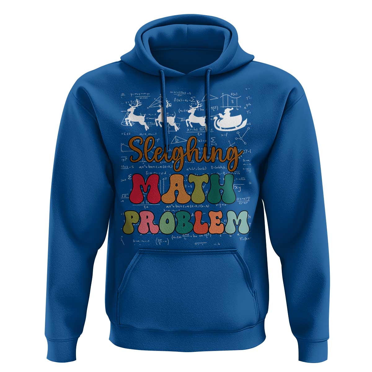 Math Teacher Christmas Hoodie Sleighing Math Problem Xmas Gift