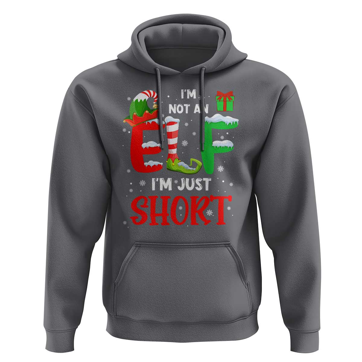 Funny Christmas Hoodie I'm Not An Elf Just Short Xmas