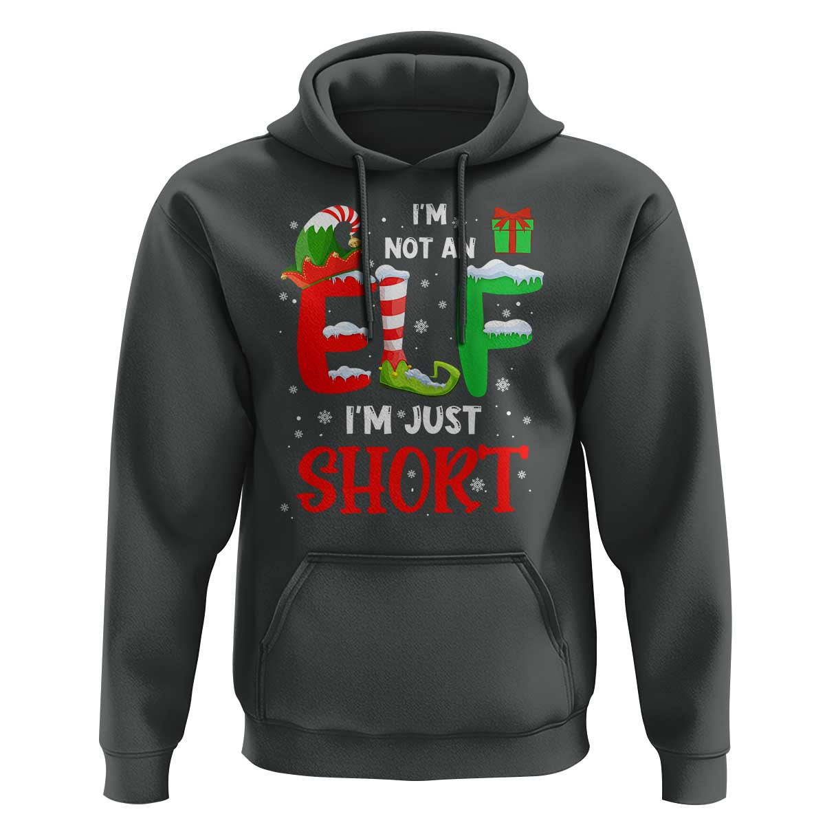 Funny Christmas Hoodie I'm Not An Elf Just Short Xmas