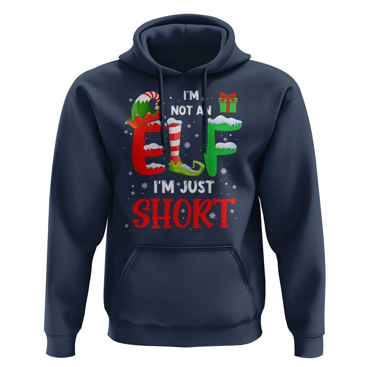 Funny Christmas Hoodie I'm Not An Elf Just Short Xmas