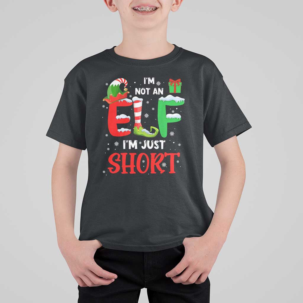 Funny Christmas T Shirt For Kid I'm Not An Elf Just Short Xmas - Wonder Print Shop