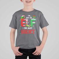 Funny Christmas T Shirt For Kid I'm Not An Elf Just Short Xmas - Wonder Print Shop