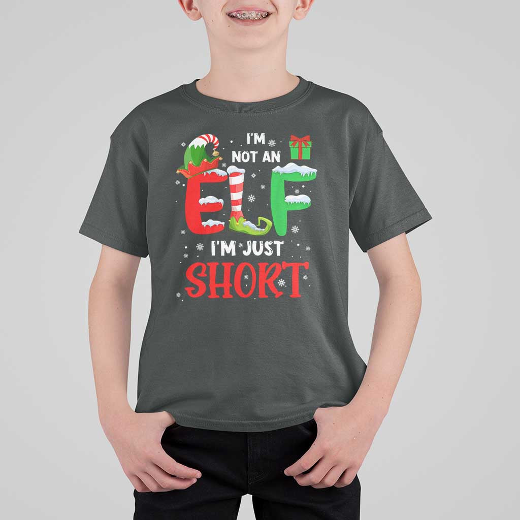 Funny Christmas T Shirt For Kid I'm Not An Elf Just Short Xmas - Wonder Print Shop