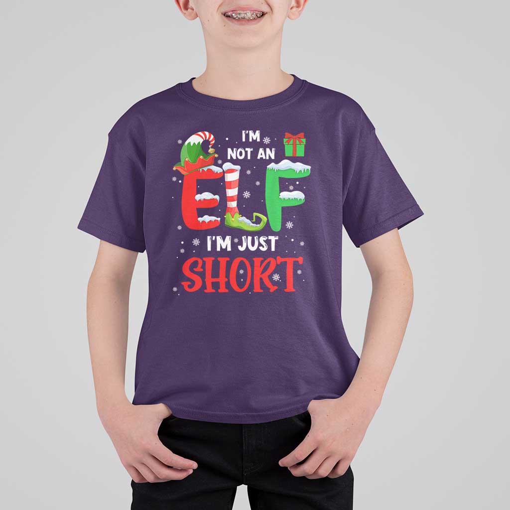 Funny Christmas T Shirt For Kid I'm Not An Elf Just Short Xmas - Wonder Print Shop