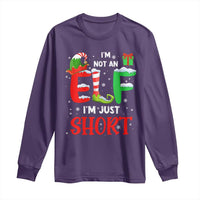 Funny Christmas Long Sleeve Shirt I'm Not An Elf Just Short Xmas