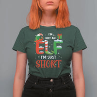 Funny Christmas T Shirt For Women I'm Not An Elf Just Short Xmas - Wonder Print Shop
