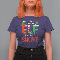 Funny Christmas T Shirt For Women I'm Not An Elf Just Short Xmas - Wonder Print Shop