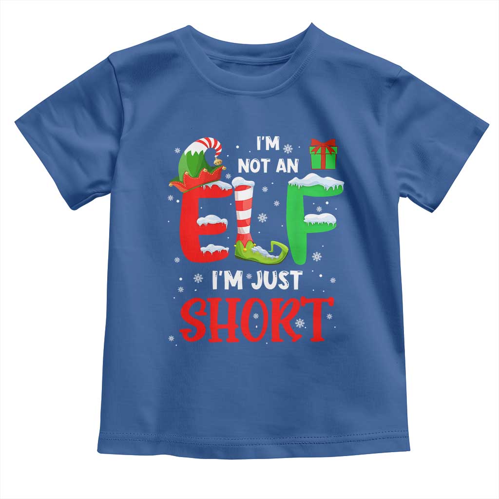 Funny Christmas Toddler T Shirt I'm Not An Elf Just Short Xmas