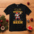 Funny Christmas Santa Claus Drinking Beer Wonderful Time T Shirt - Wonder Print Shop