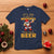 Funny Christmas Santa Claus Drinking Beer Wonderful Time T Shirt - Wonder Print Shop