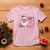 Christmas Couple Matching T Shirt Pink Santa Claus Ho Ho Ho - Wonder Print Shop