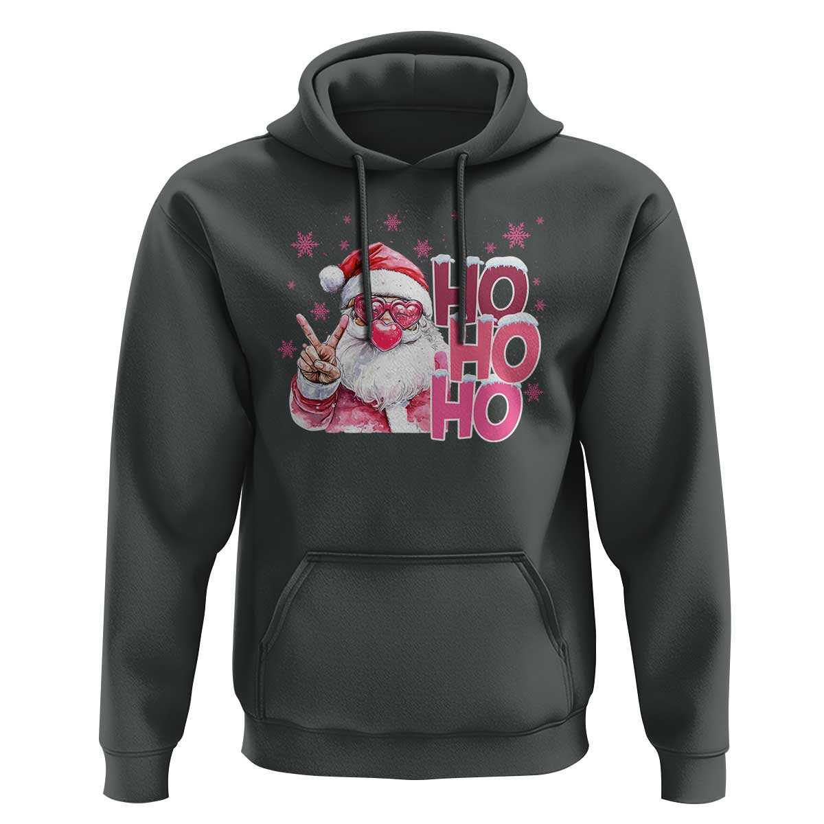Christmas Couple Matching Hoodie Pink Santa Claus Ho Ho Ho