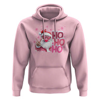 Christmas Couple Matching Hoodie Pink Santa Claus Ho Ho Ho