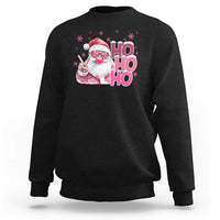 Christmas Couple Matching Sweatshirt Pink Santa Claus Ho Ho Ho - Wonder Print Shop