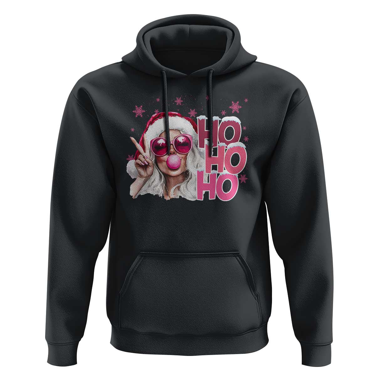 Christmas Couple Matching Hoodie Pink Mrs Claus Ho Ho Ho