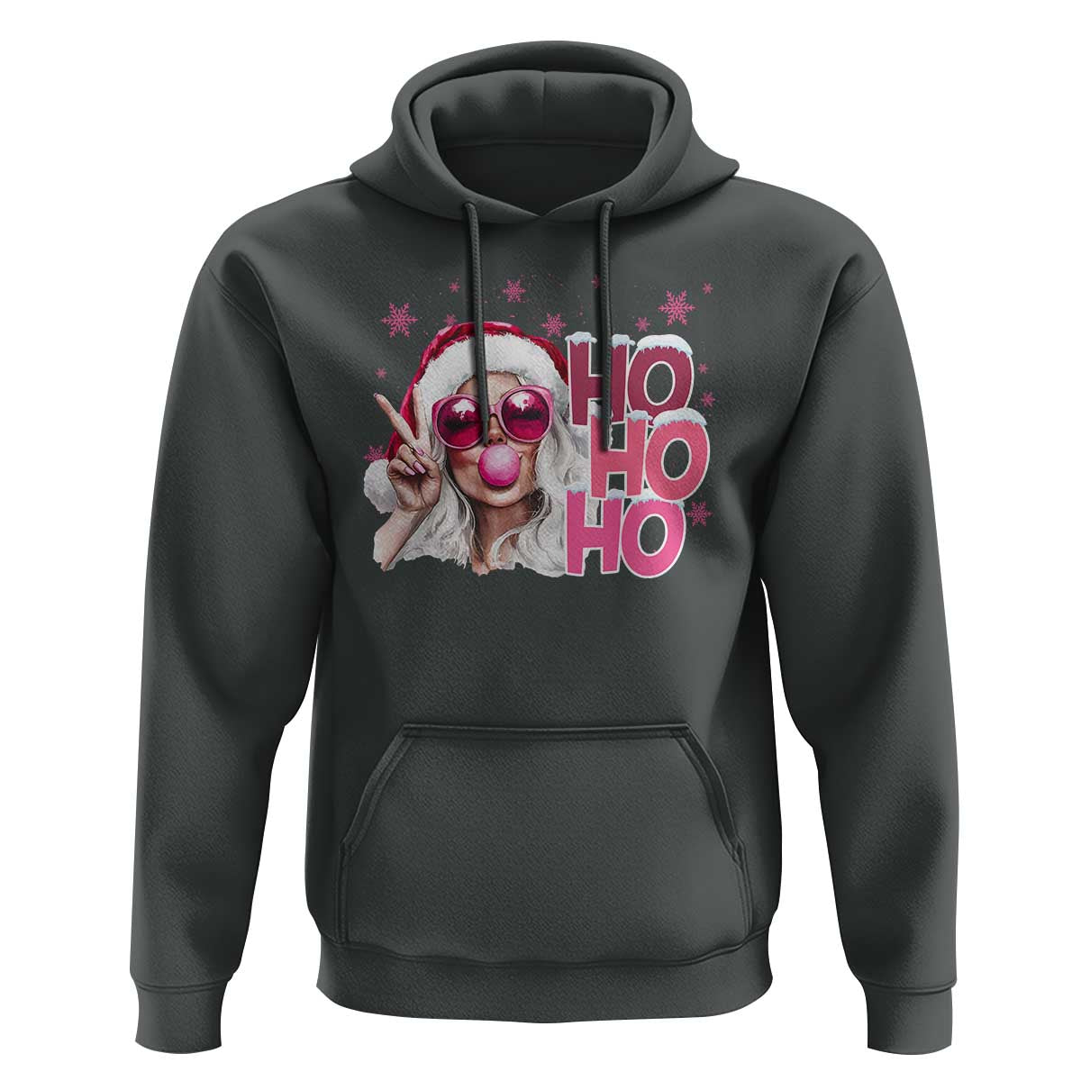 Christmas Couple Matching Hoodie Pink Mrs Claus Ho Ho Ho